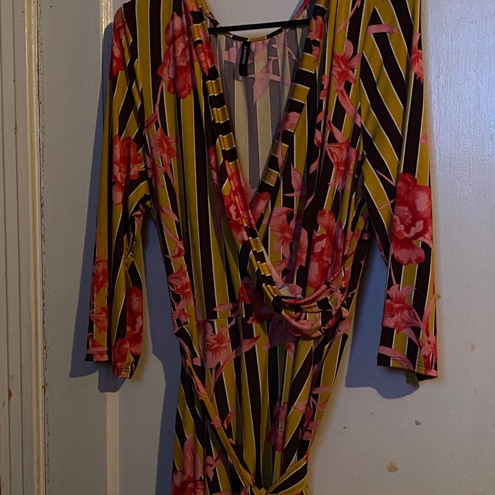 Mid length multicolor dress. Never been worn.
